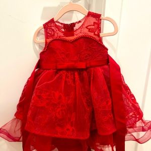Girl’s Red Party Dress